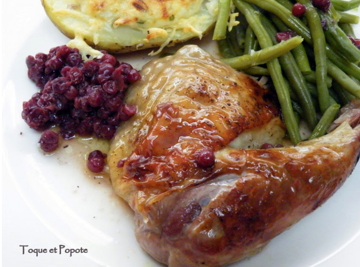Pintade aux airelles et au miel